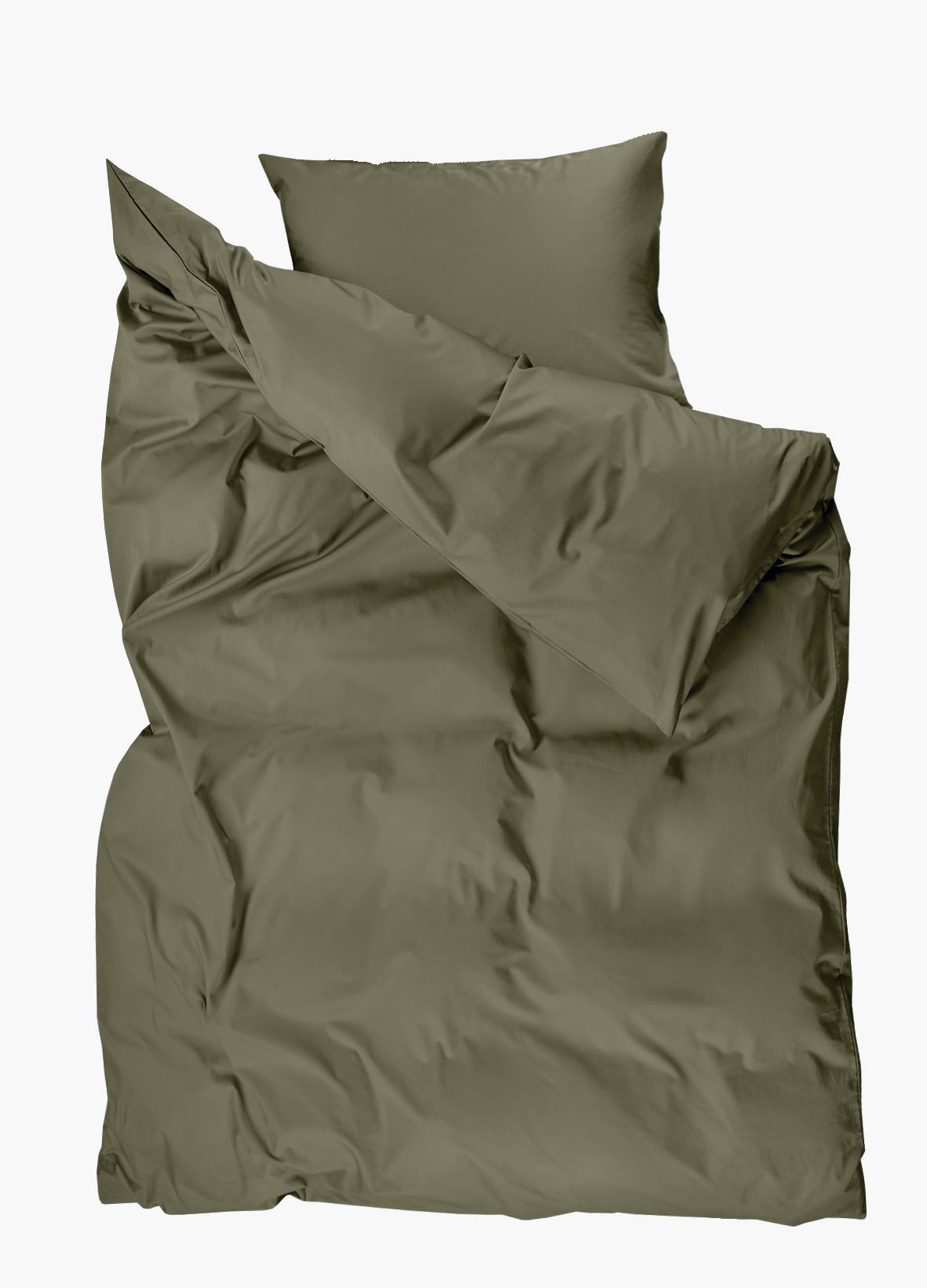 Voodipesukomplekt satiinpuuvillane tumeroheline - 3