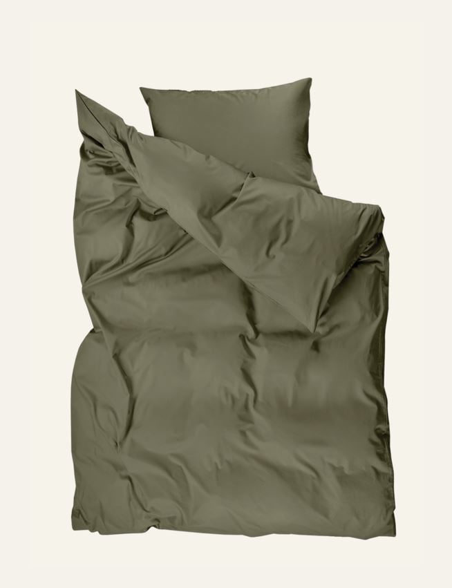 Voodipesukomplekt satiinpuuvillane tumeroheline - 3