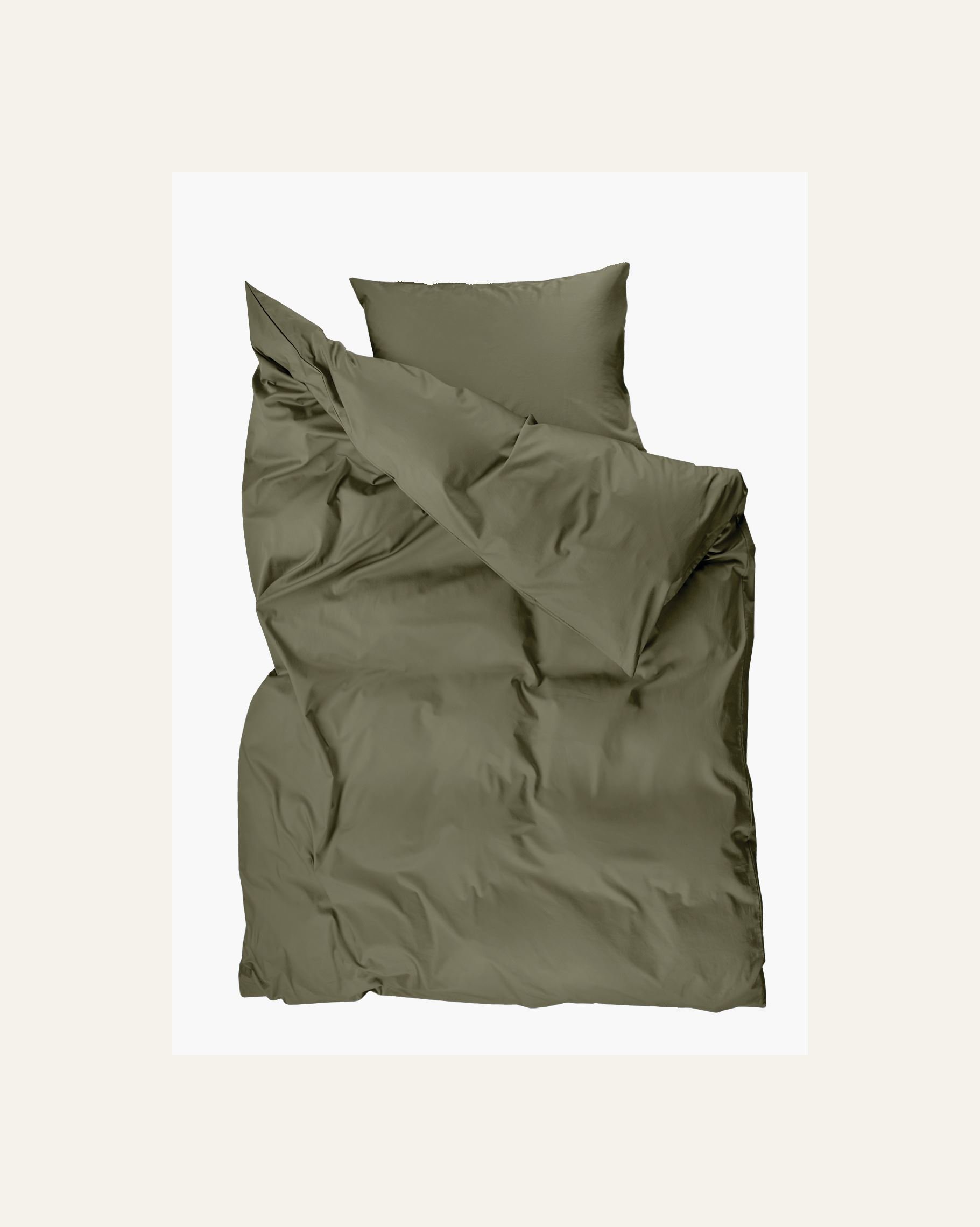 Voodipesukomplekt satiinpuuvillane tumeroheline - 3