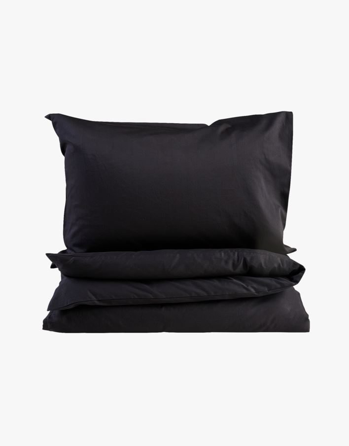 Voodipesukomplekt satiinpuuvillane must - 150x210+50x60 cm must - 1