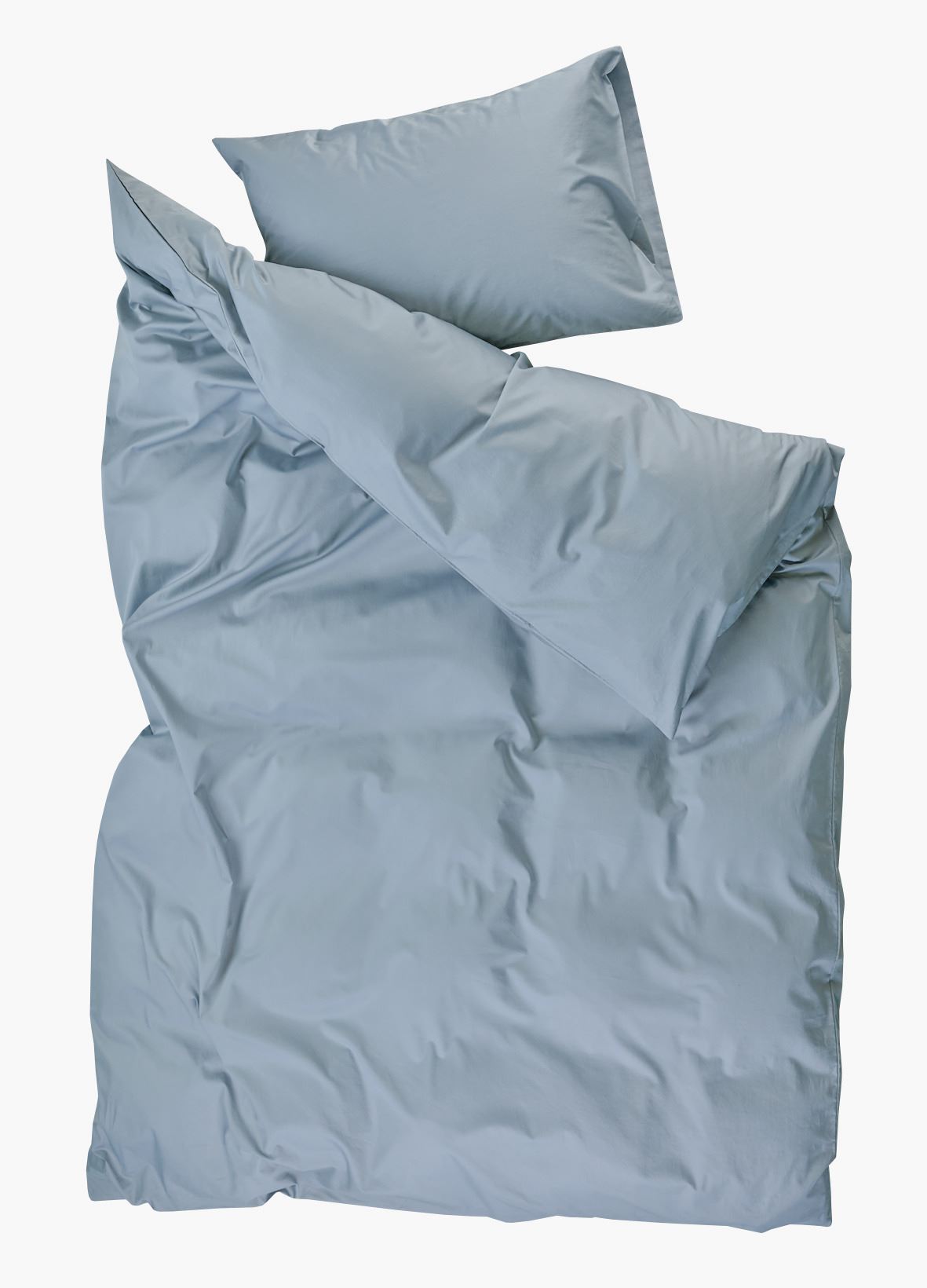 Voodipesukomplekt satiinpuuvillane sinakashall - 3