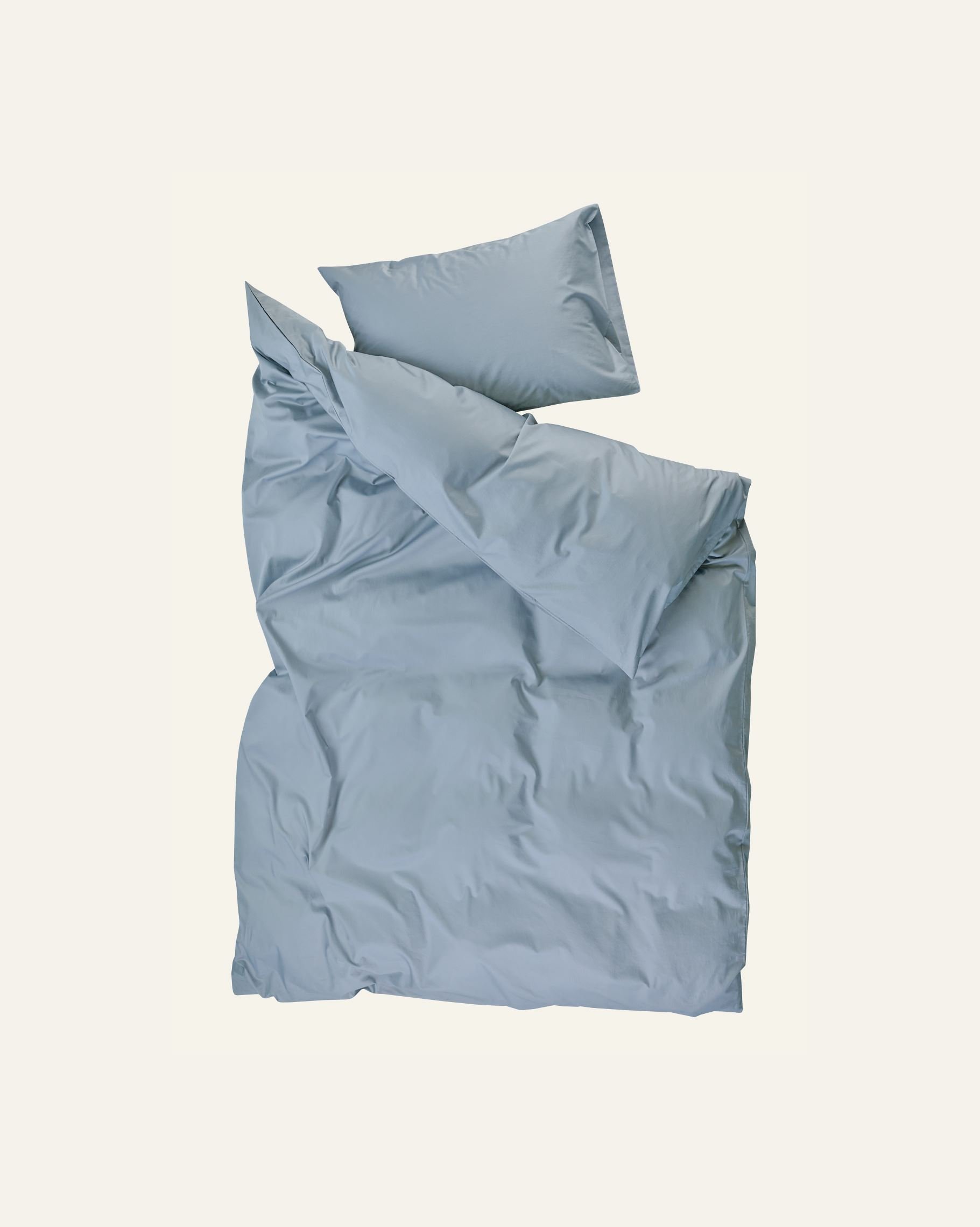 Voodipesukomplekt satiinpuuvillane sinakashall - 3