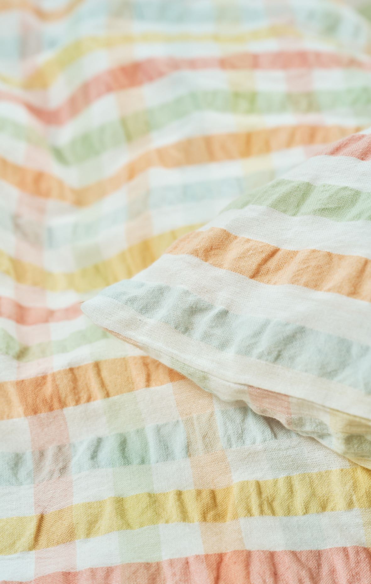 Voodipesukomplekt lõimvärvitud krepp-puuvill mitmevärviline - 6