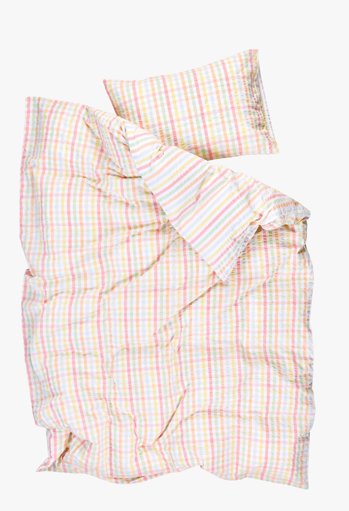 Voodipesukomplekt lõimvärvitud krepp-puuvill mitmevärviline - 3