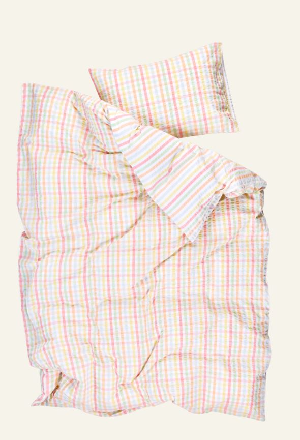 Voodipesukomplekt lõimvärvitud krepp-puuvill mitmevärviline - 3