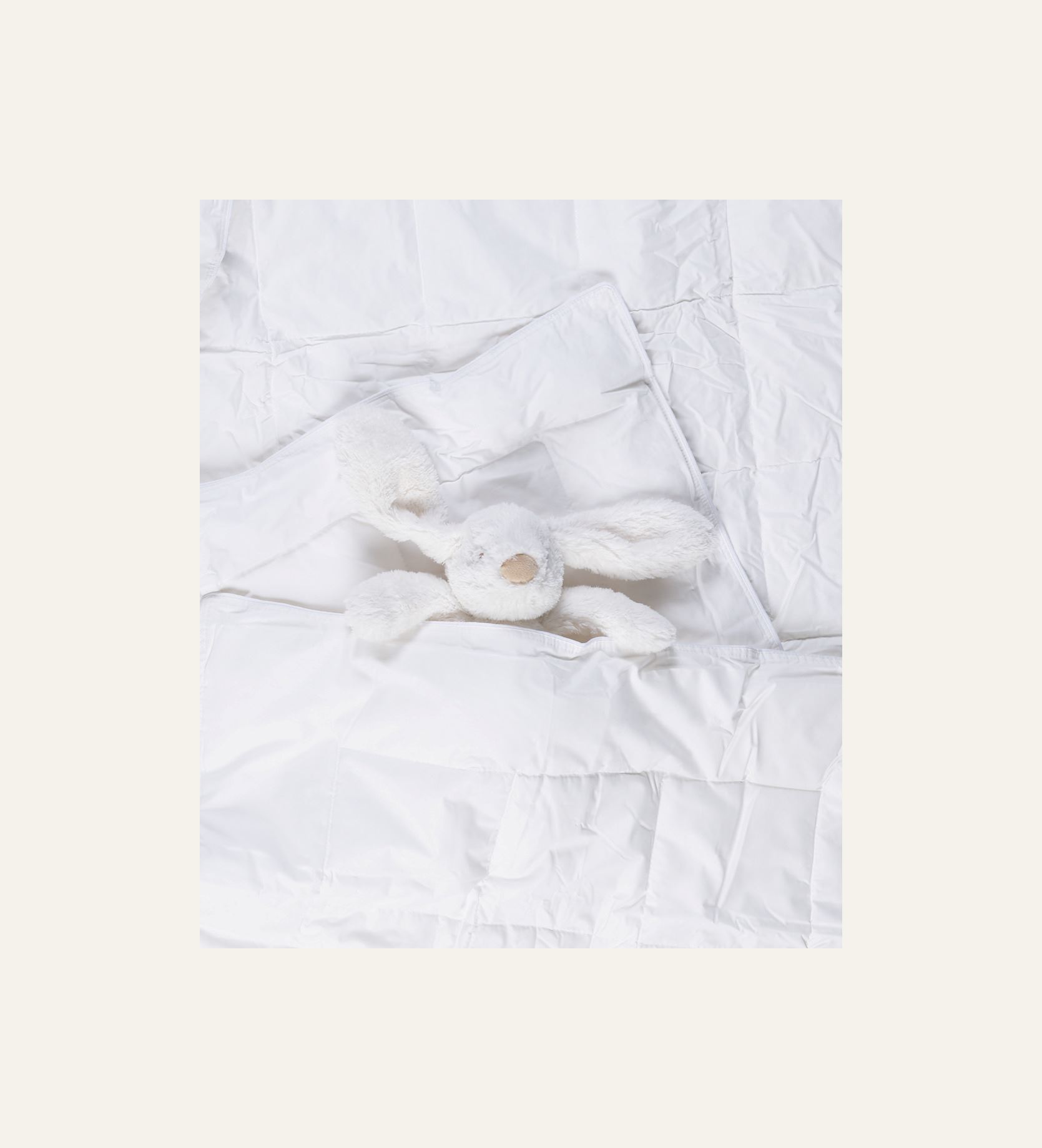 Keskmiselt soe sünteetiline tekk lastele valge - 2