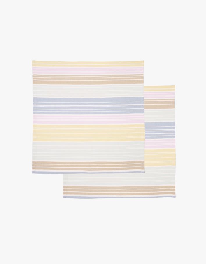 Pastel Stripe 2 tk kangast salvrätik mitmevärviline  - 45x45 cm mitmevärviline - 1
