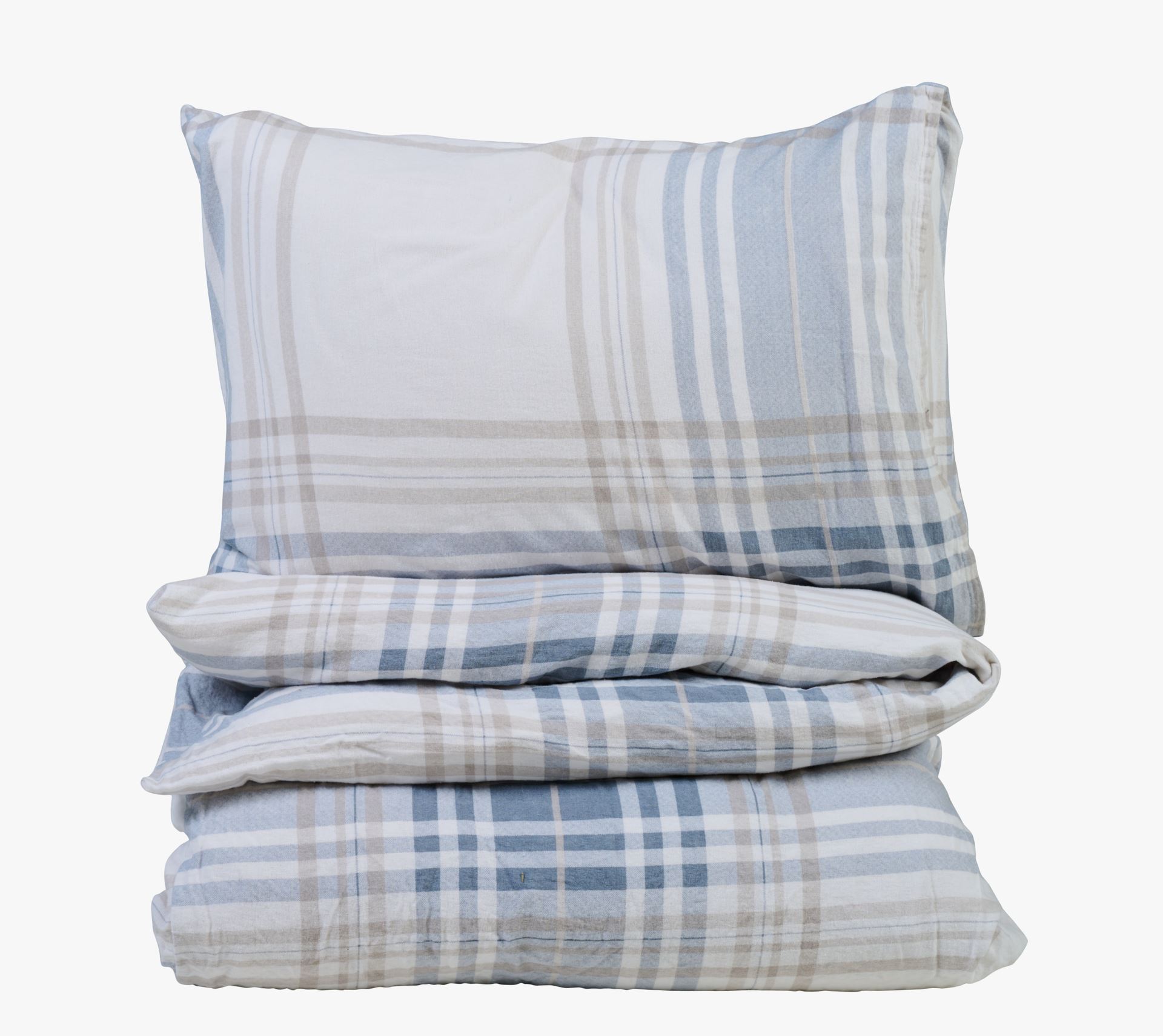 Flanell voodipesukomplekt hele sinine - 150x210+50x60 cm hele sinine - 1