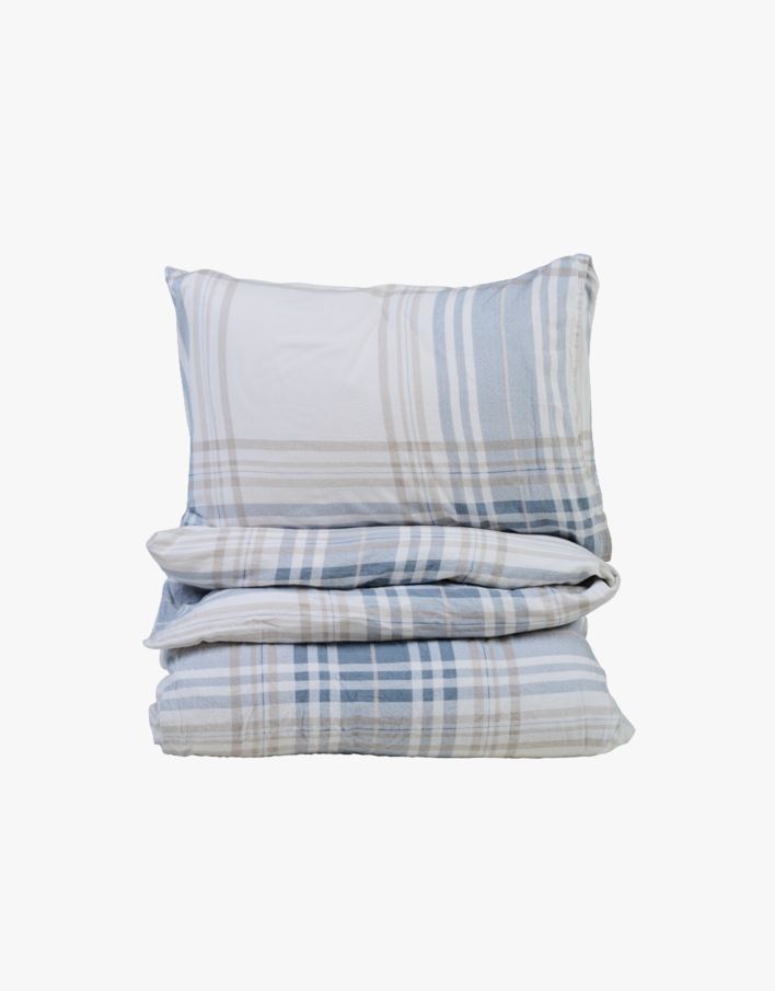 Flanell voodipesukomplekt hele sinine - 150x210+50x60 cm hele sinine - 1