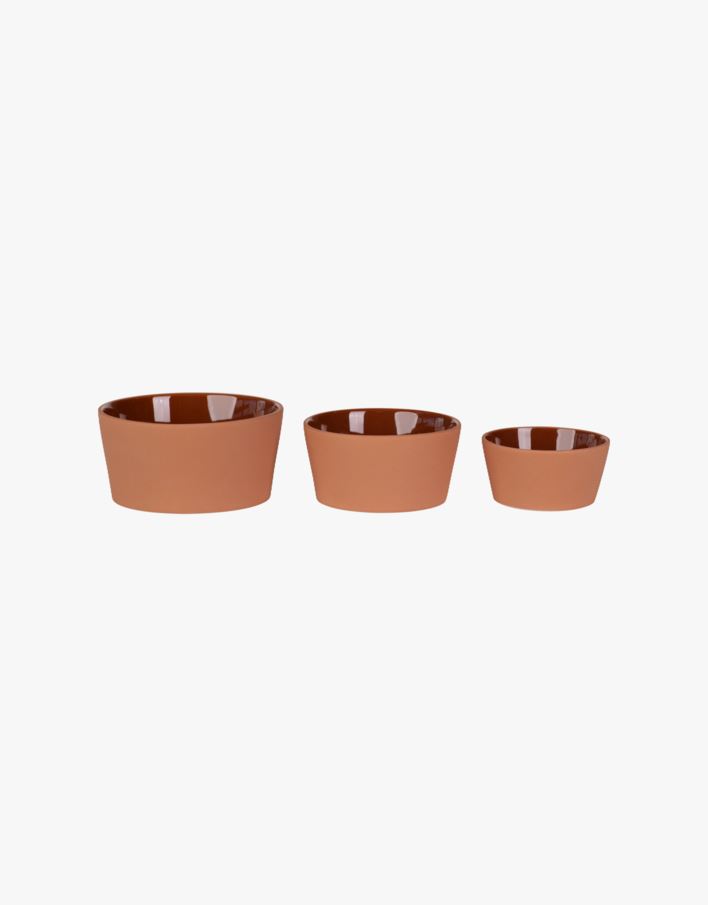 Kausid 3tk pruun - 13x13x6,5 cm pruun - 1