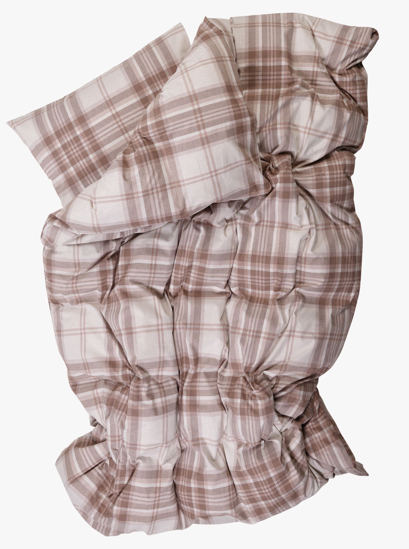 Voodipesukomplekt lõimvärvitud flanell sand - 3