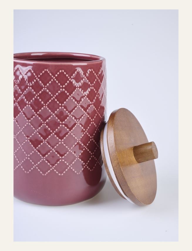 Säilituspurk tumepunane - 2