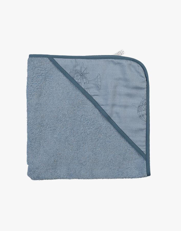 Kapuutsiga rätik hele sinine - 75x75 cm hele sinine - 1