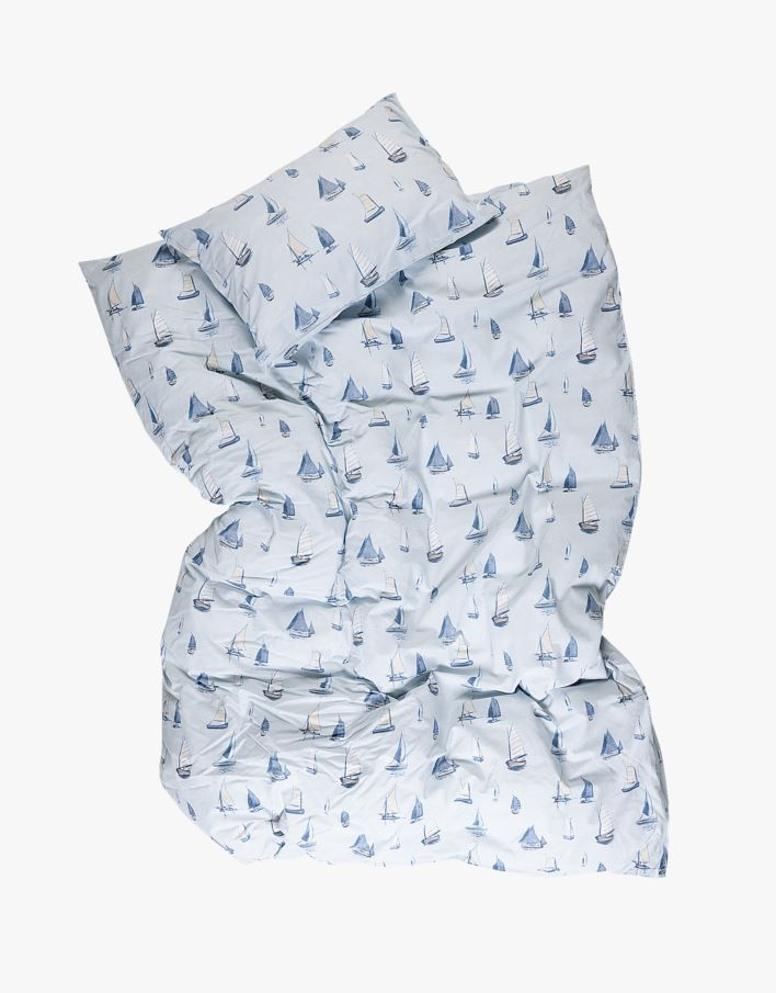 Voodipesukomplekt puuvillane hele sinine - 150x210 cm hele sinine - 1