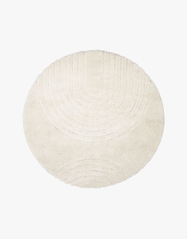 Ümmargune vaip loodusvalge - ø200 cm loodusvalge - 1