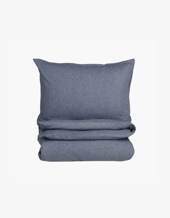 Voodipesukomplekt lõimvärvitud flanell sinakashall - 150x210+50x60 cm sinakashall - 1