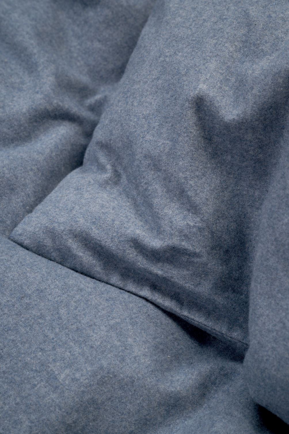 Voodipesukomplekt lõimvärvitud flanell sinakashall - 5