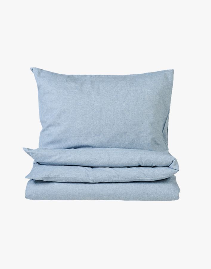 Voodipesukomplekt lõimvärvitud flanell hele sinine - 150x210 cm hele sinine - 1