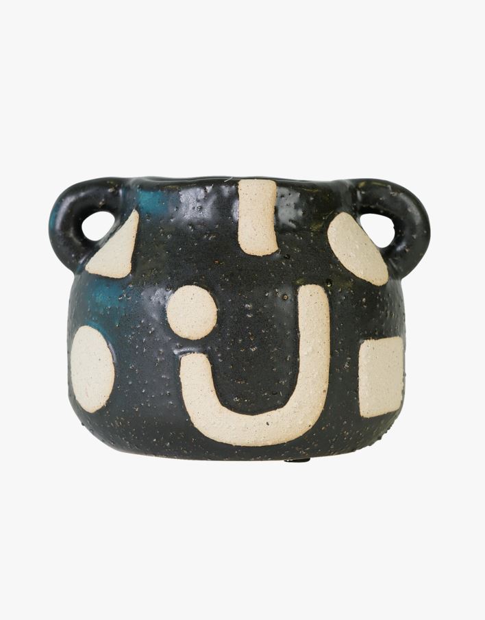 Vaas mitmevärviline/must - 14x12,5x10 cm mitmevärviline/must - 1