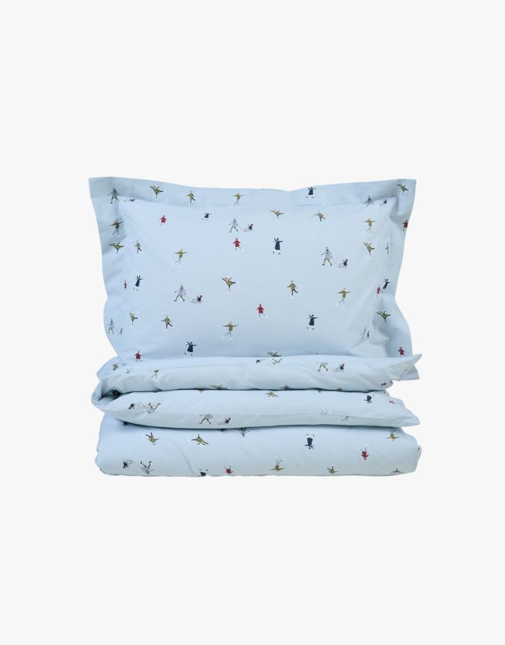 Voodipesukomplekt puuvillane hele sinine - 150x210+50x60 cm hele sinine - 1