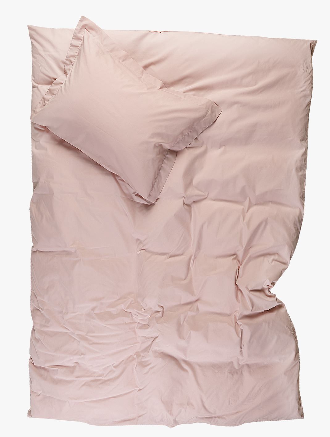 Voodipesukomplekt perkalpuuvillast heleroosa - 2