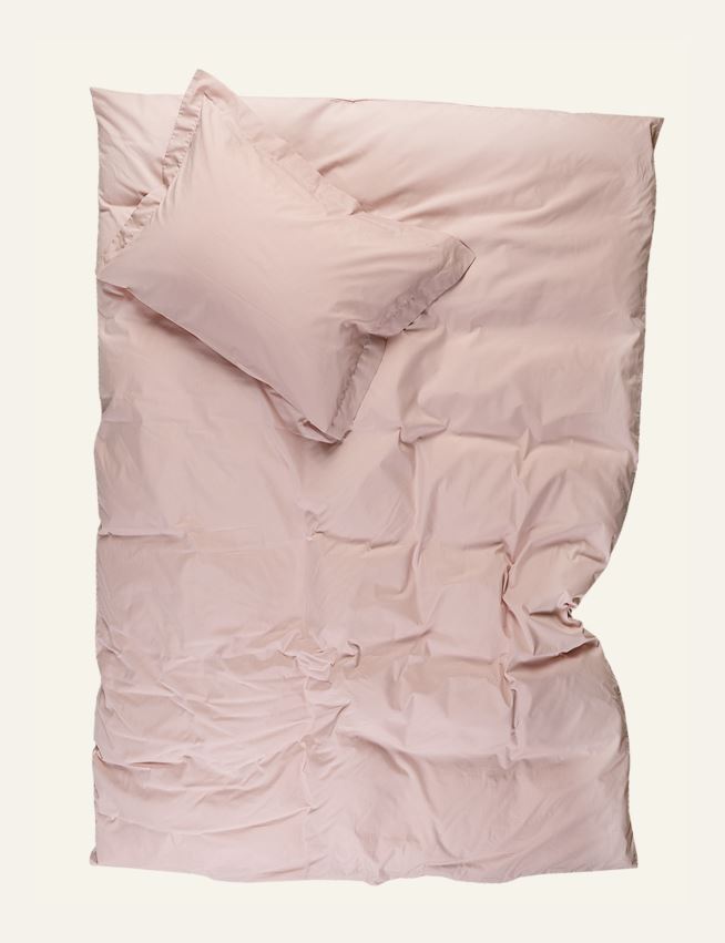 Voodipesukomplekt perkalpuuvillast heleroosa - 2