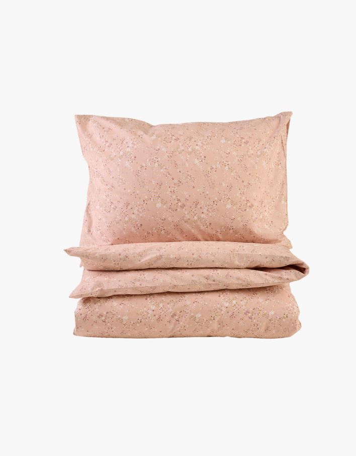 Voodipesukomplekt puuvillane heleroosa - 150x210+50x60 cm heleroosa - 1