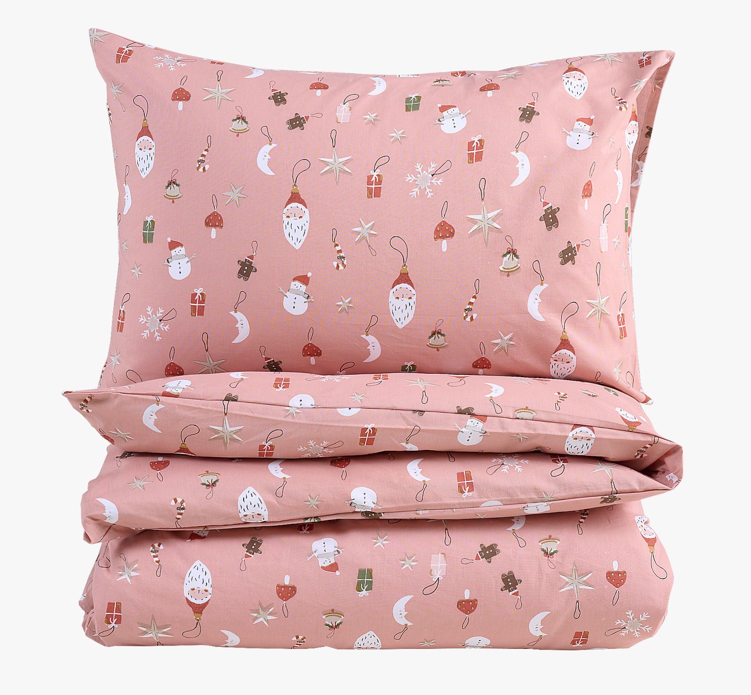 Voodipesukomplekt puuvillane roosa - 150x210+50x60 cm roosa - 1