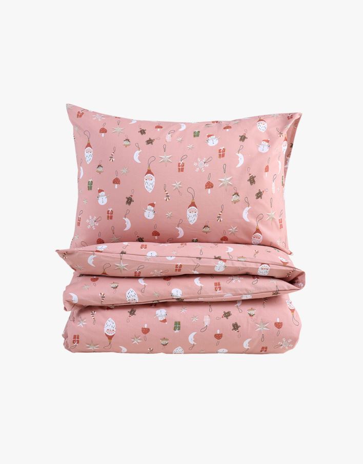 Voodipesukomplekt puuvillane roosa - 150x210+50x60 cm roosa - 1