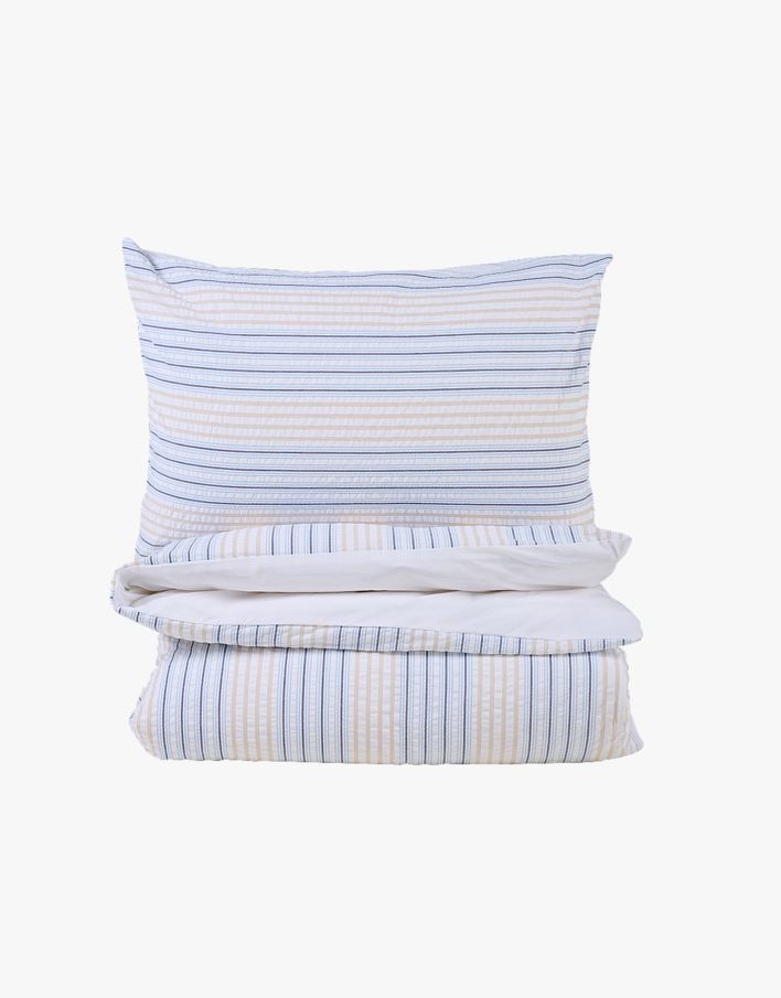 Voodipesukomplekt krepp-puuvillane mitmevärviline/beez - 150x210+50x60 cm mitmevärviline/beez - 1