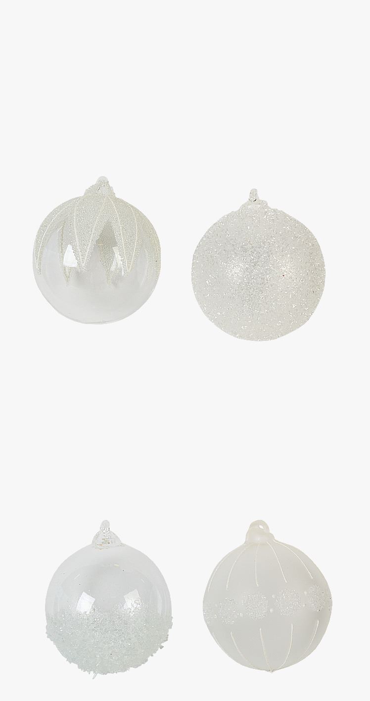 Jõulupallid valge - ø8 valge - 1