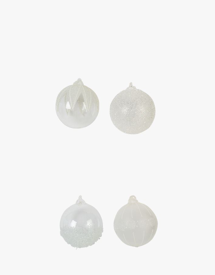 Jõulupallid valge - ø8 valge - 1