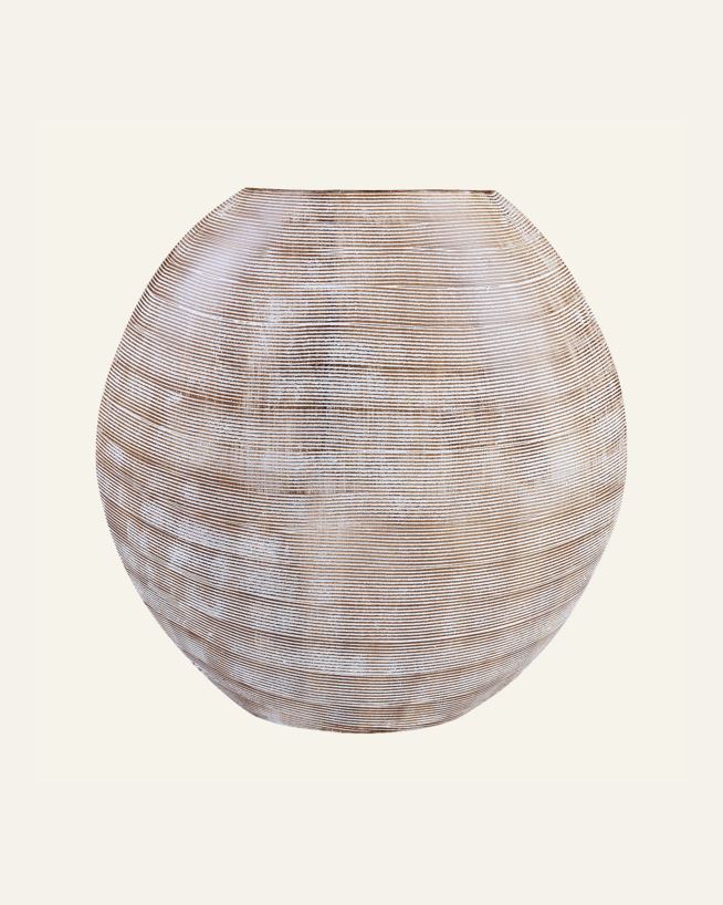 Keraamiline vaas loodusvalge - 41,5x18x41 cm loodusvalge - 1