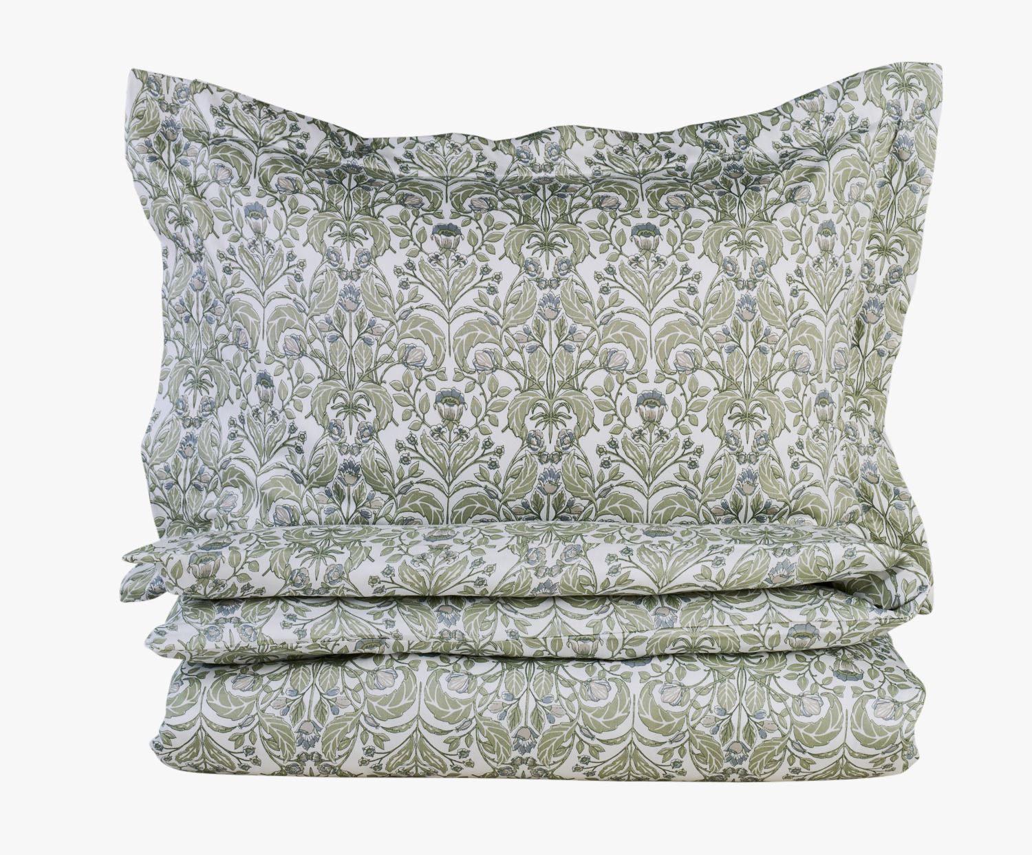 Voodipesukomplekt satiinpuuvillane mitmevärviline/roheline - 150x210 cm mitmevärviline/roheline - 1