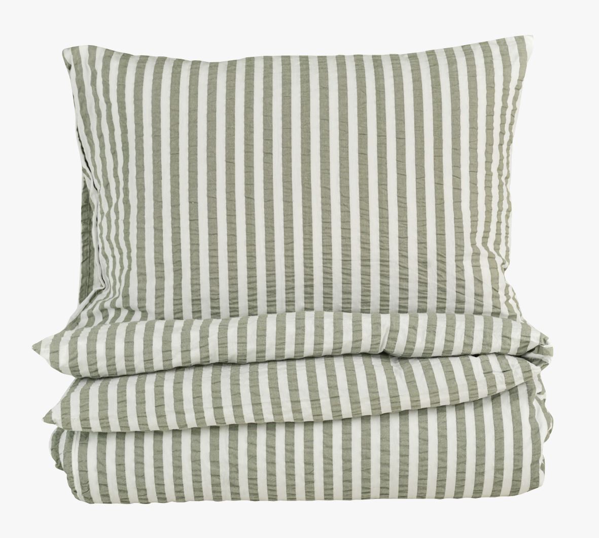 Voodipesukomplekt krepp-puuvillane oliiviroheline - 150x210 cm oliiviroheline - 1