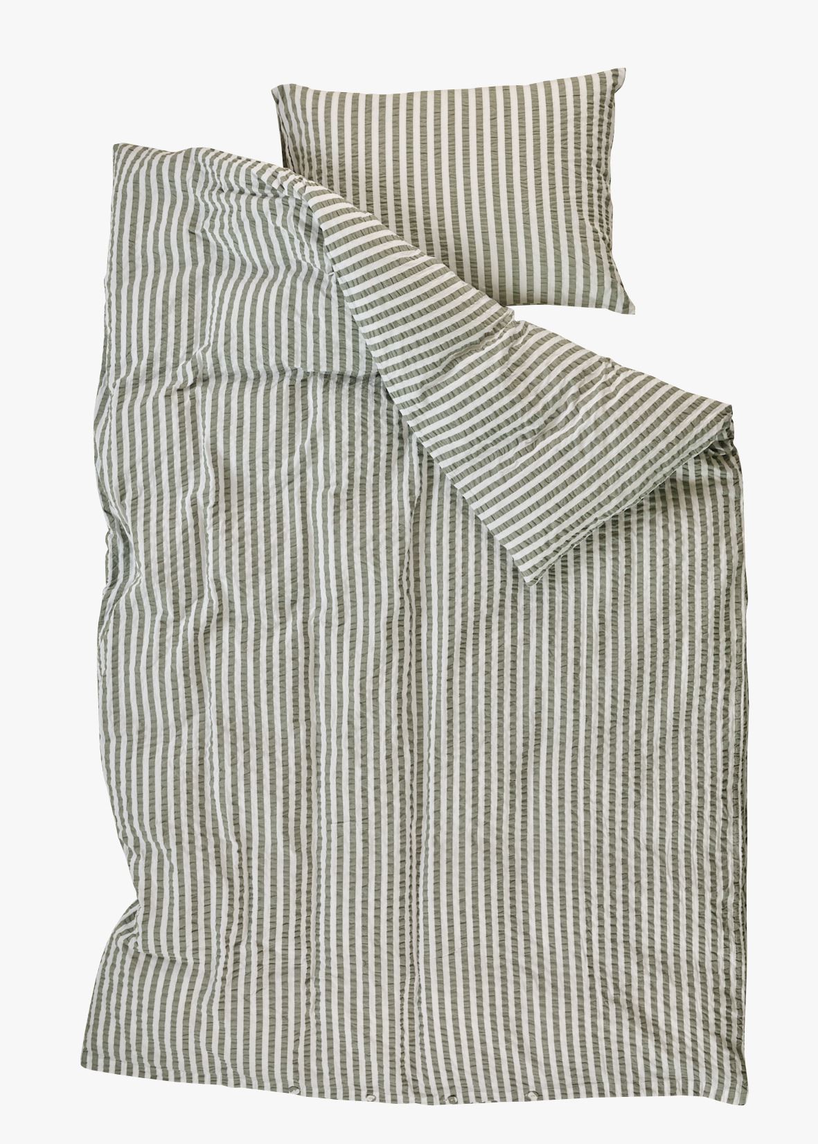 Voodipesukomplekt krepp-puuvillane oliiviroheline - 4