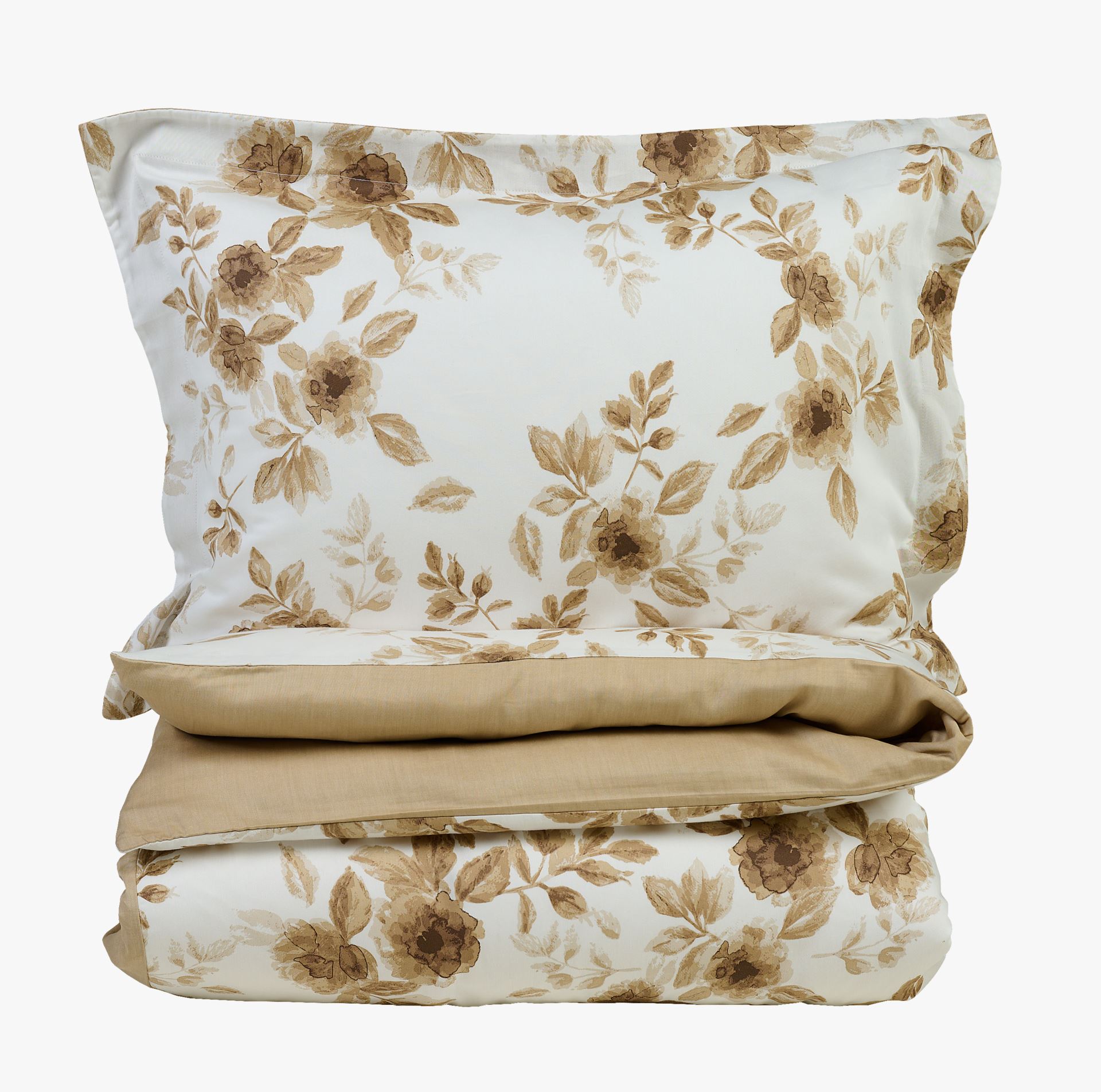 Voodipesukomplekt satiinpuuvillane sand - 150x210+50x60 cm sand - 1