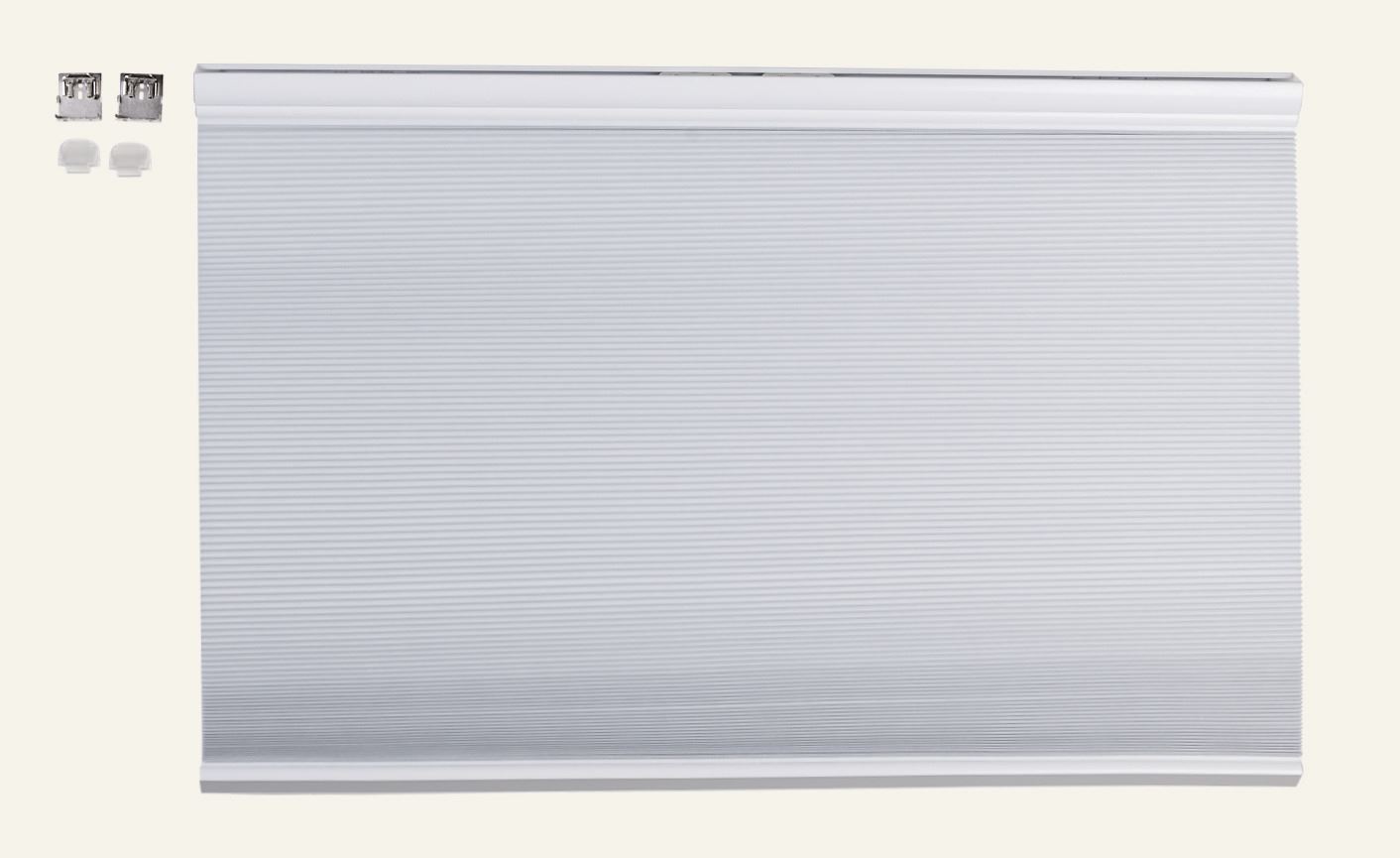 Ülalt-alt avanev  voldikkardin nöörita valge - 60x160 cm valge - 1
