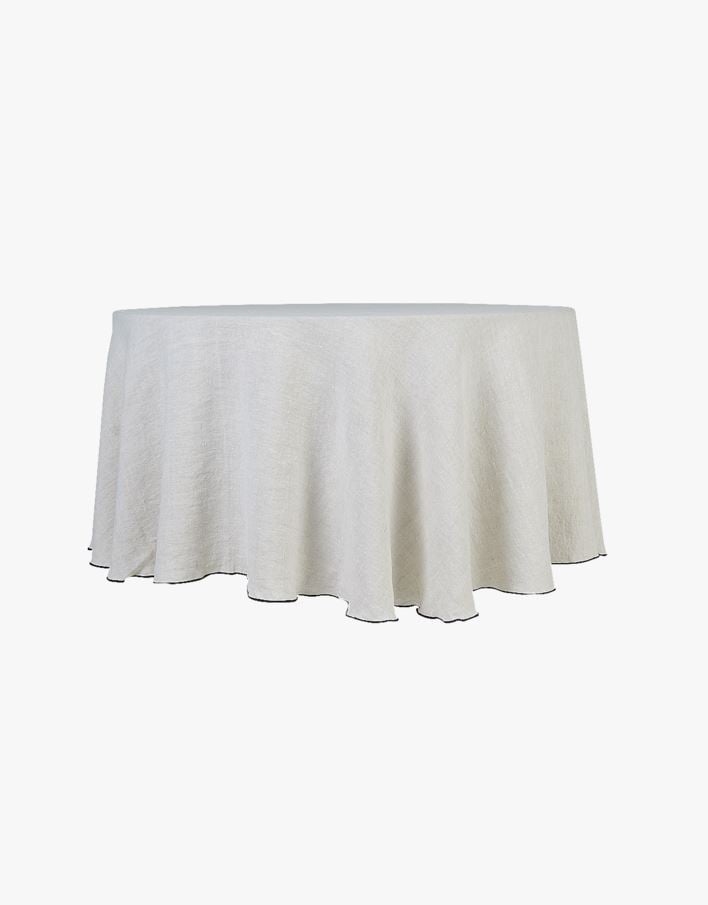 Ümmargune linane laudlina naturaalne toon - ø180 naturaalne toon - 1