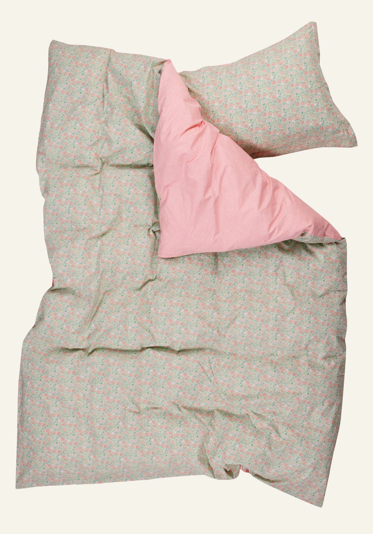 Voodipesukomplekt perkalpuuvillast korall - 150x210 cm korall - 1