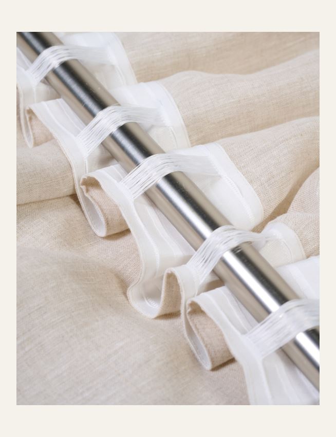 Linane kardin naturaalne toon - 2