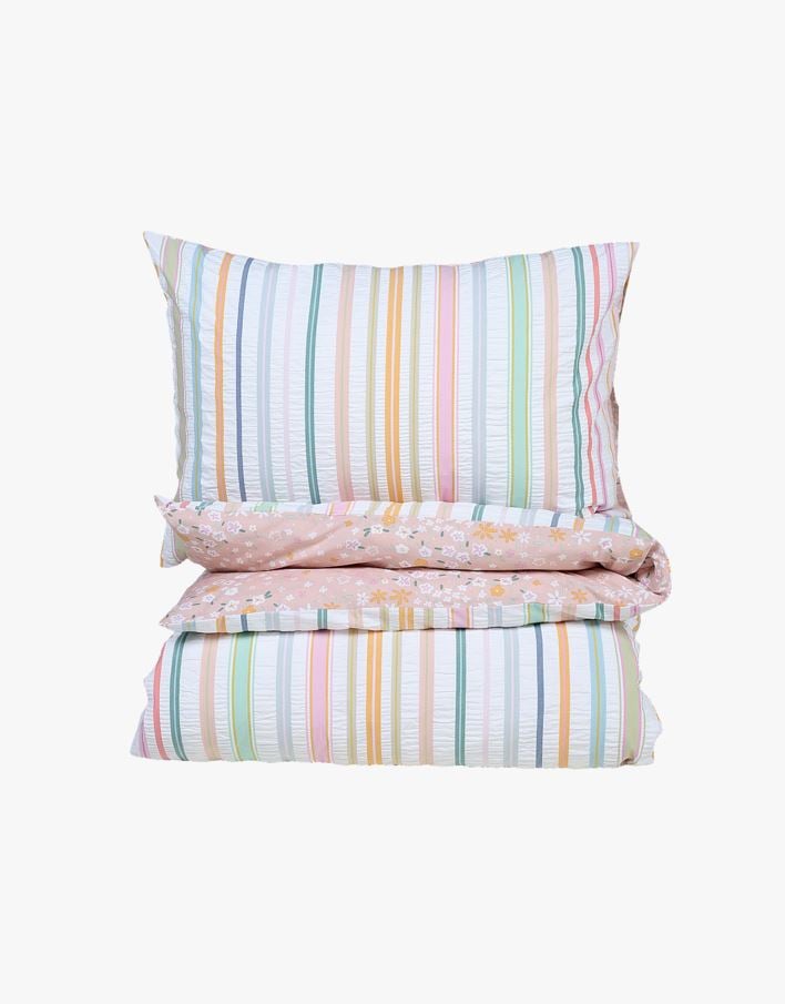 Voodipesukomplekt krepp-puuvillane mitmevärviline - 150x210+50x60 cm mitmevärviline - 1