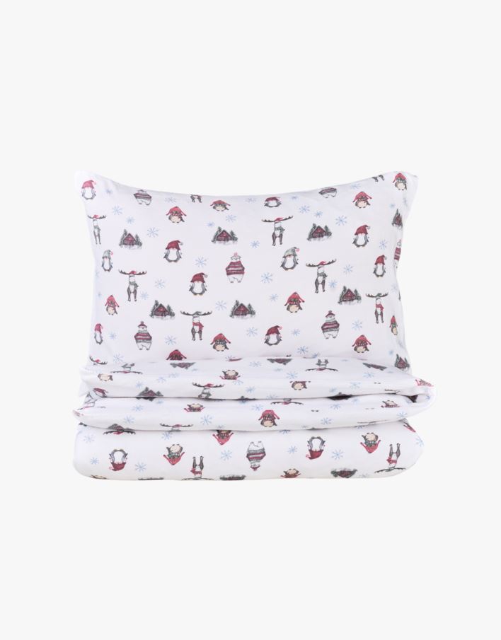 Flanell voodipesukomplekt punane - 150x210+50x60 cm punane - 1