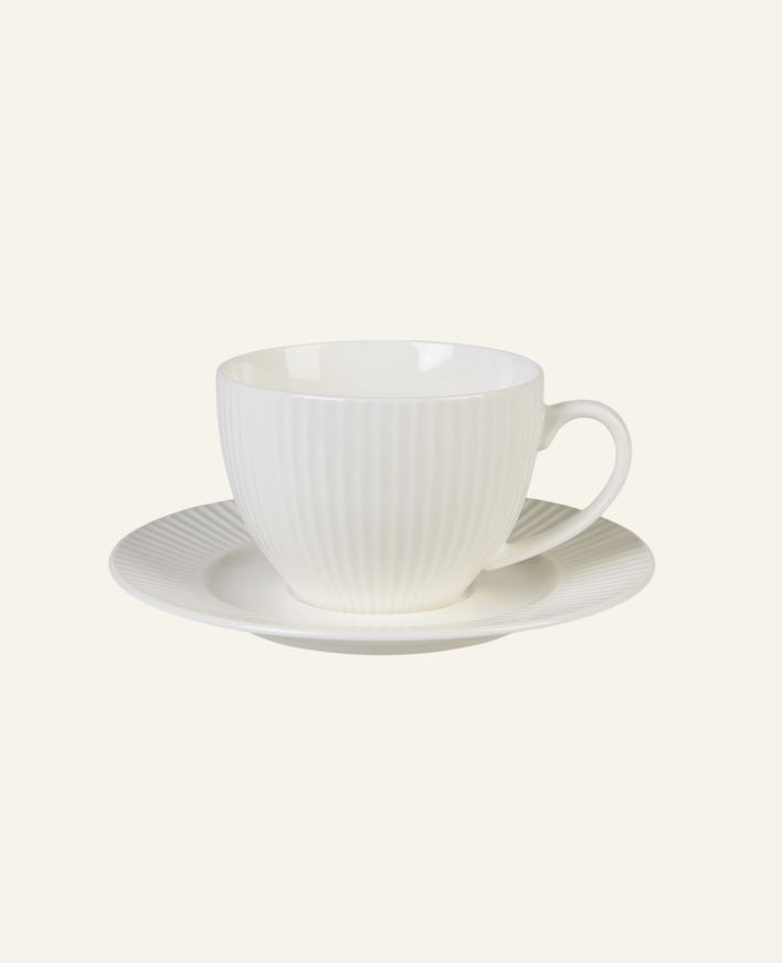 Tass alustaldrikuga valge - 250 ml valge - 1