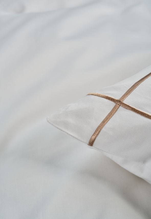 Voodipesukomplekt satiinpuuvillane sand - 7