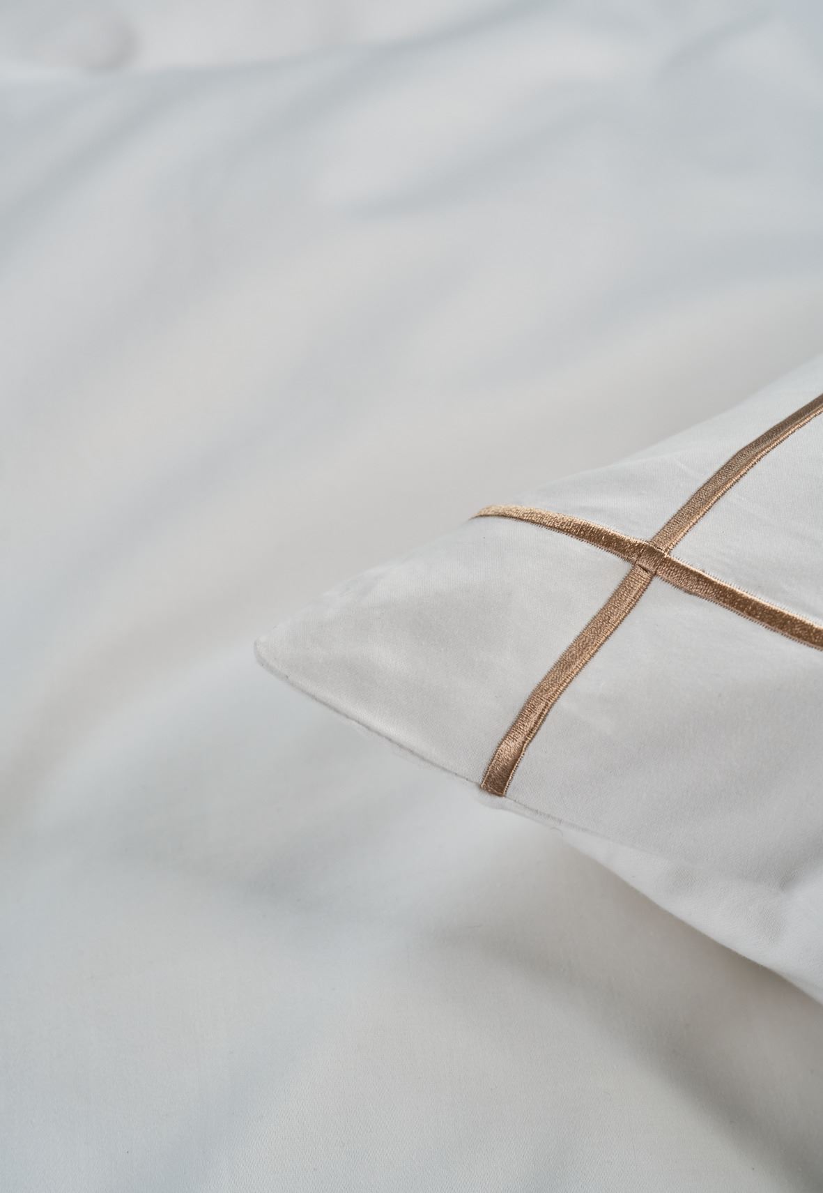 Voodipesukomplekt satiinpuuvillane sand - 7