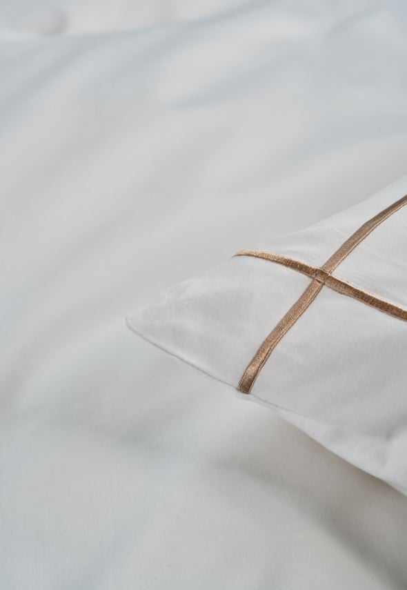 Voodipesukomplekt satiinpuuvillane sand - 7