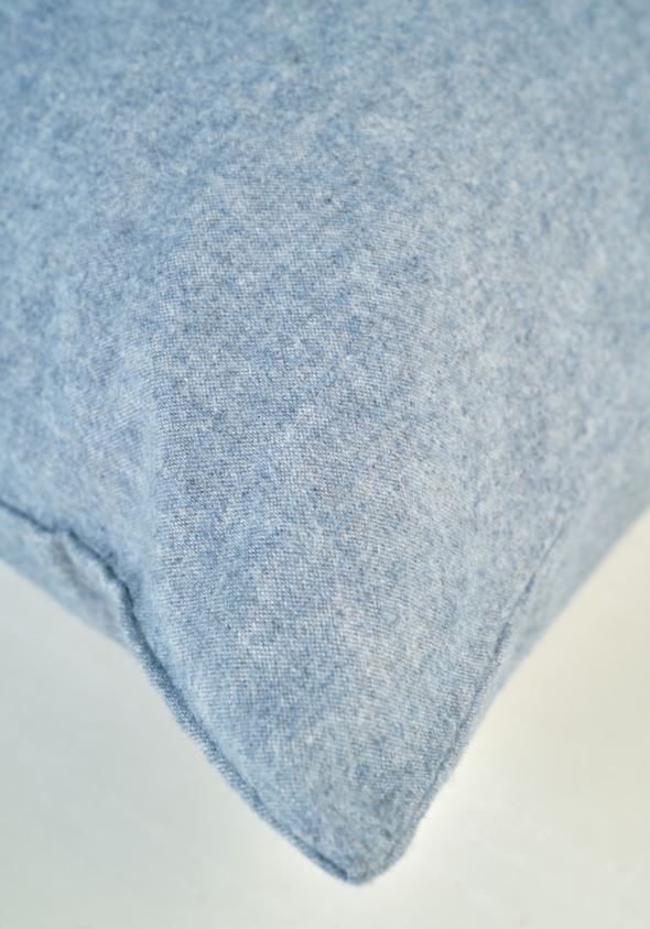Lõimvärvitud flanellist padjapüür sinakashall - 2