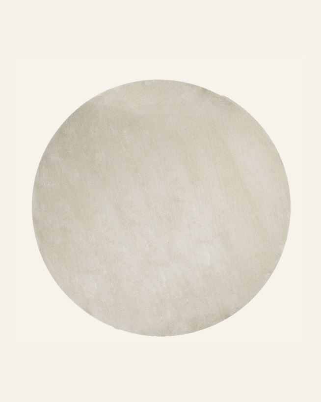 Ümmargune vaip hele beige - ø200 cm hele beige - 1
