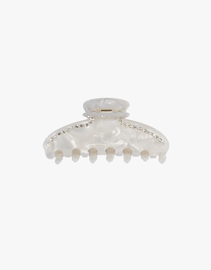 Juukseklamber loodusvalge - 4,2x8,8x3,8 cm loodusvalge - 1